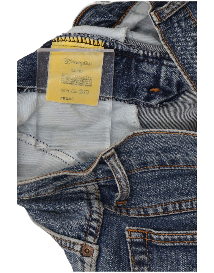 WRANGLER Mens Texas Straight Jeans W32 L27 Blue Cotton