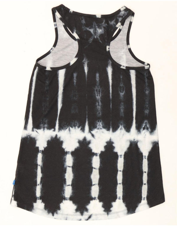 Adidas Womens Graphic Vest Top UK 6 XS Black Tie Dye Polyester