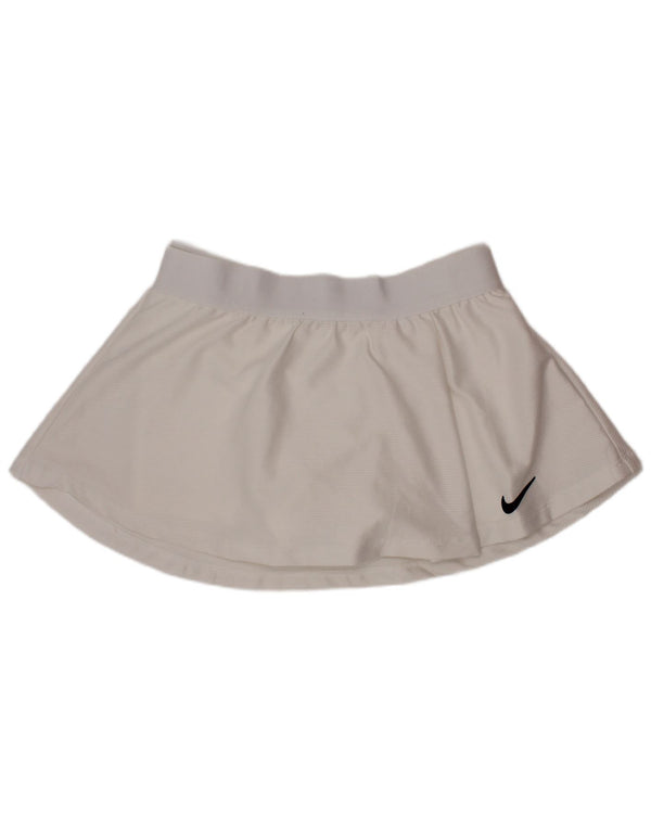 NIKE Girls Dri Fit Skort 8-9 Years Small White