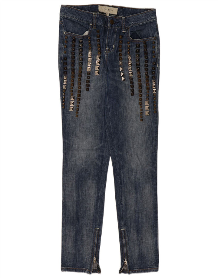 KAREN MILLEN Womens Distressed Slim Jeans UK 8 Small W28 L29 Blue