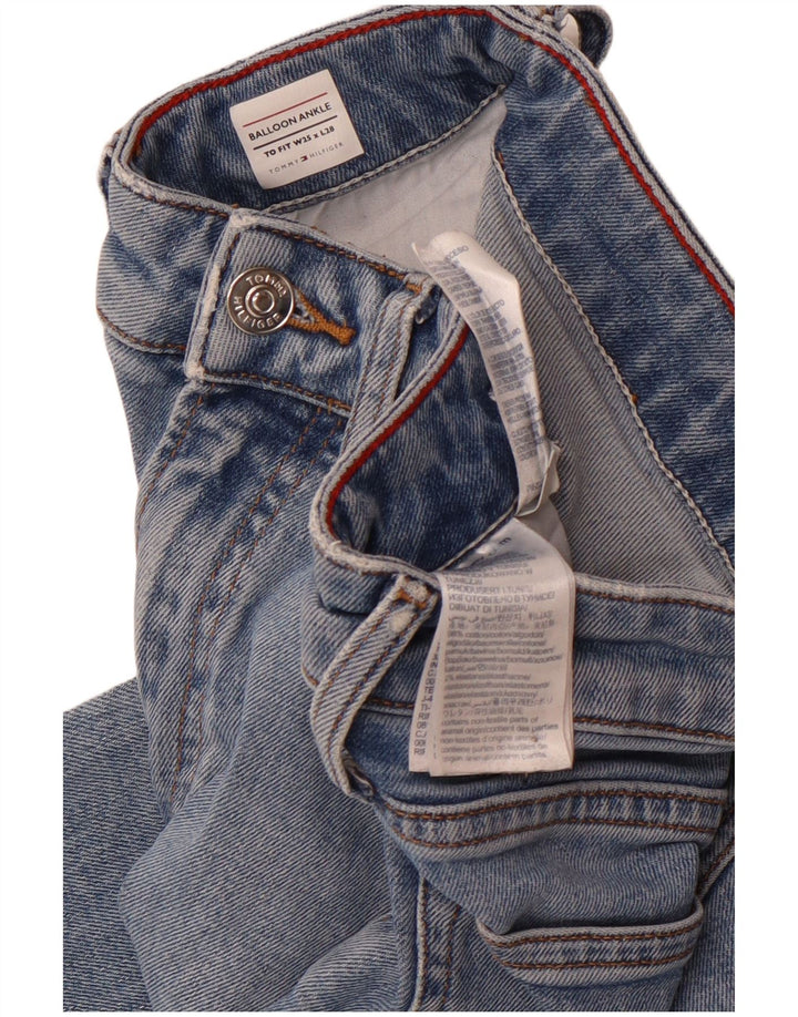 TOMMY HILFIGER Womens Balloon Leg High Waist Tapered Jeans W25 L25 Blue