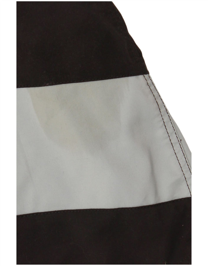 EFFEKT Mens Graphic Swimming Shorts Large Multicoloured Striped Cotton