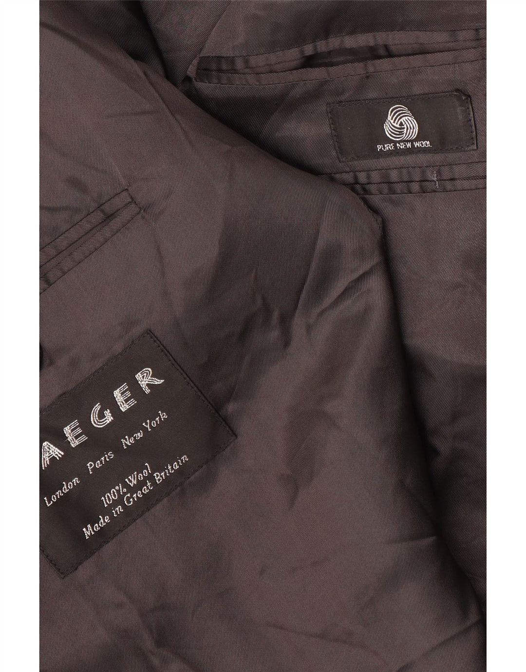 JAEGER Mens Double Breasted Blazer Jacket IT 54 2XL Grey Pinstripe Wool