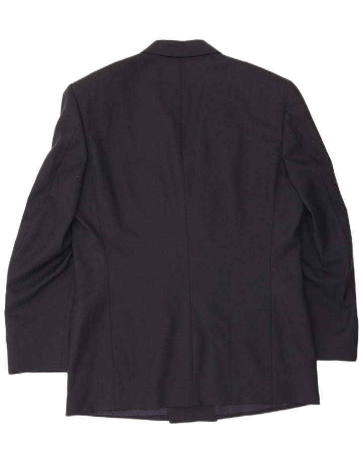 Canali Mens Milano Double Breasted Blazer Jacket IT 50 Large Navy Blue