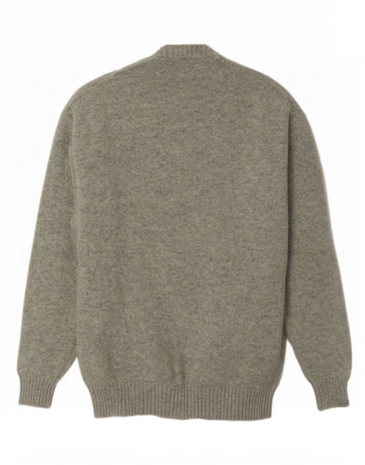Rodrigo Mens Crew Neck Jumper Sweater IT 52 Large Grey Wool