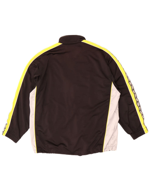 Diadora Mens Graphic Tracksuit Top Jacket UK 38 Medium Black Colourblock