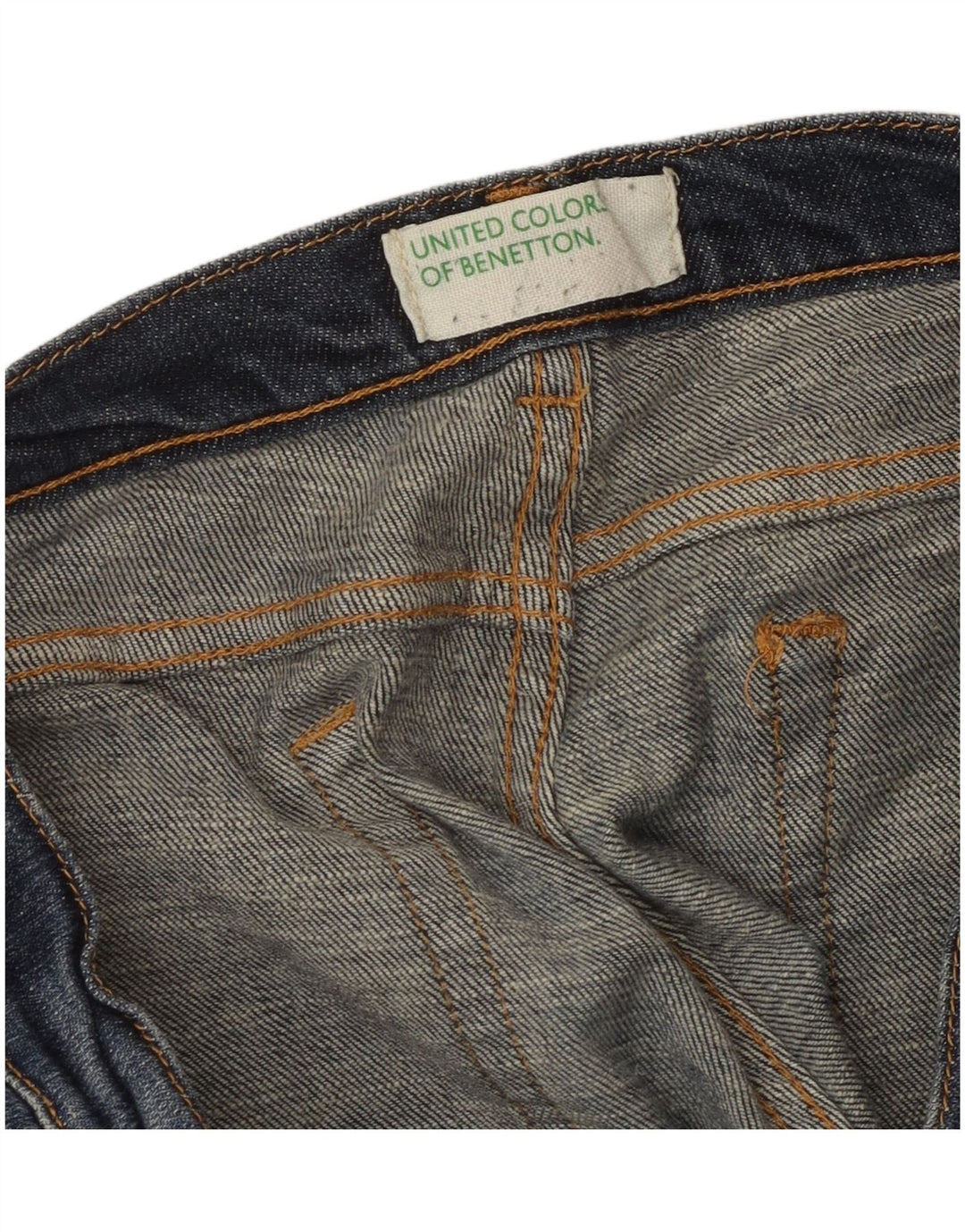 Benetton Womens Cropped Jeans W34 L25 Blue