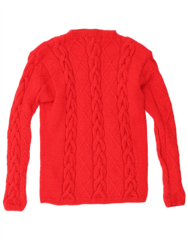 Vintage Womens Turtle Neck Jumper Sweater UK 12 Medium Red