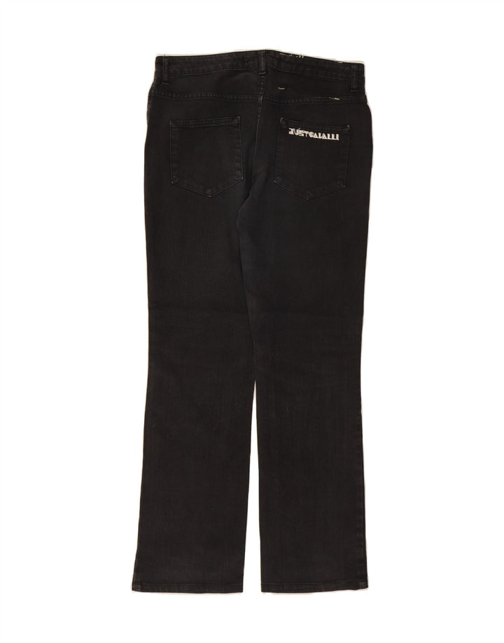 JUST CAVALLI Womens Straight Jeans W32 L30 Black Vintage Just Cavalli and Second-Hand Just Cavalli from Messina Hembry 