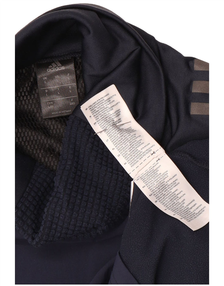 Adidas Mens Manchester United Graphic Top Long Sleeve Medium Navy Blue