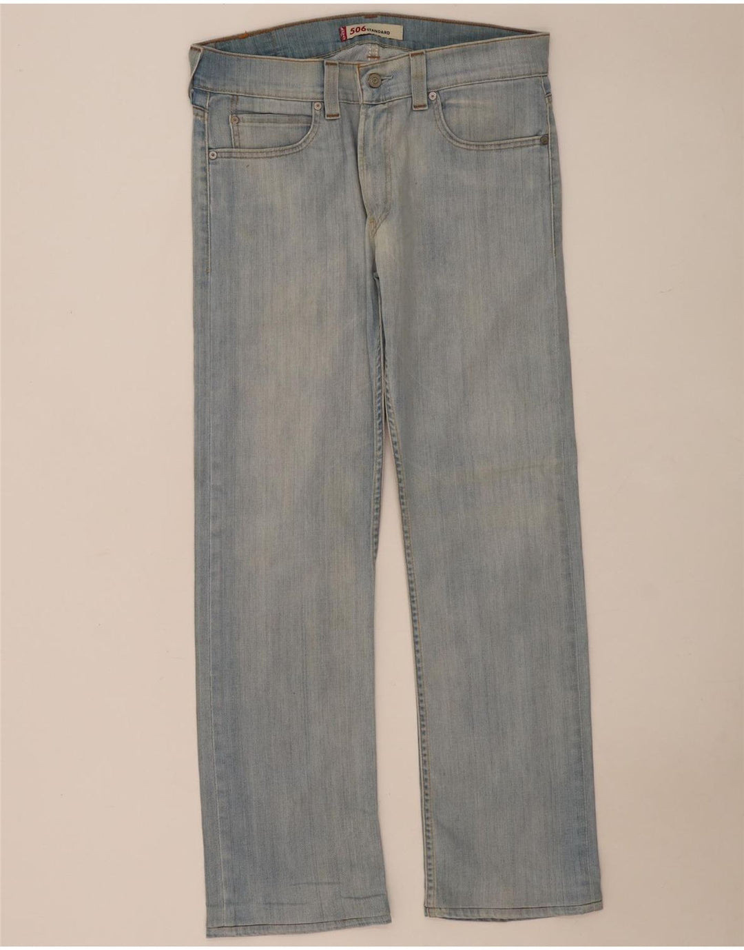 Levi's Womens 506 Straight Jeans W34 L32 Blue Cotton
