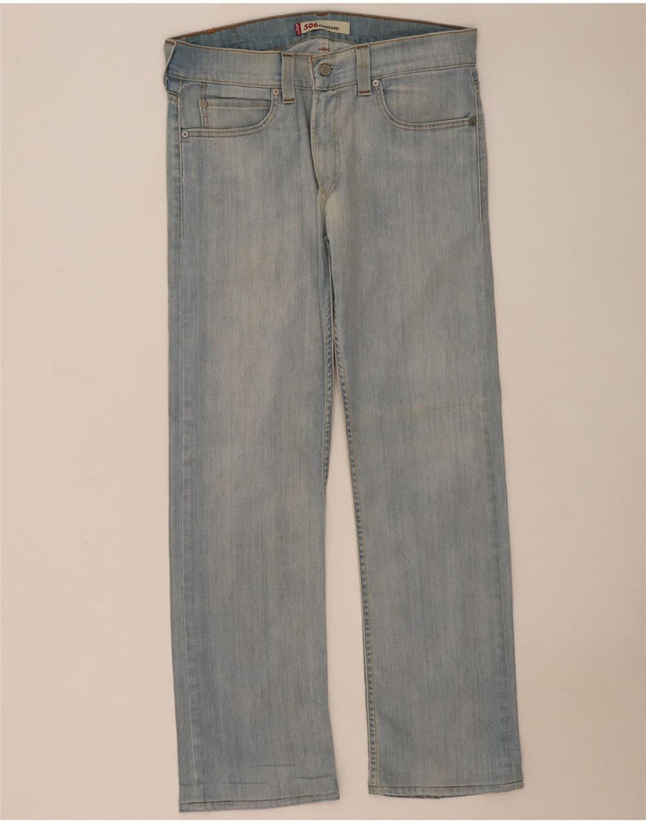 Levi's Womens 506 Straight Jeans W34 L32 Blue Cotton