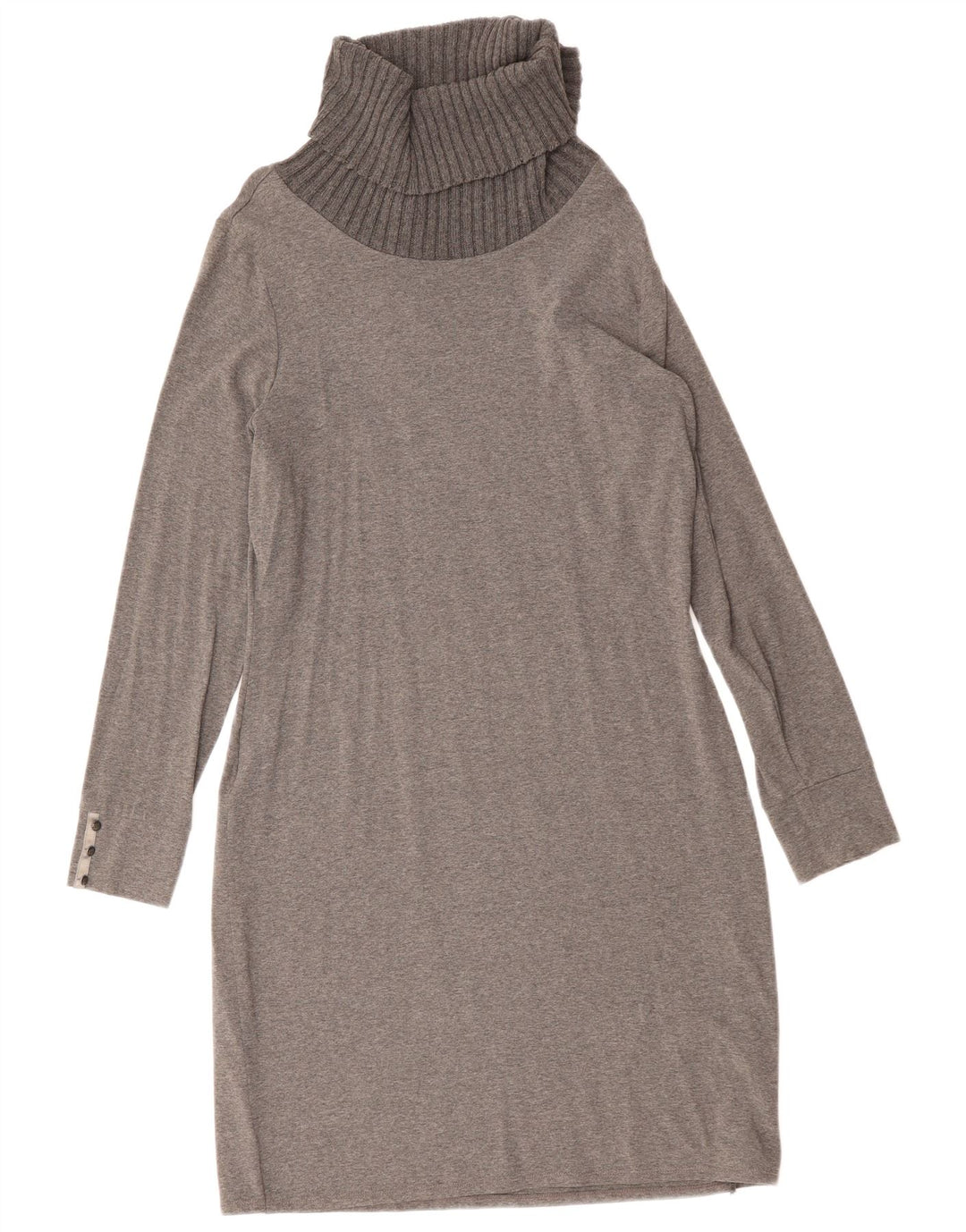 Tommy Hilfiger Womens Roll Neck Sheath Dress UK 14 Large Grey Viscose