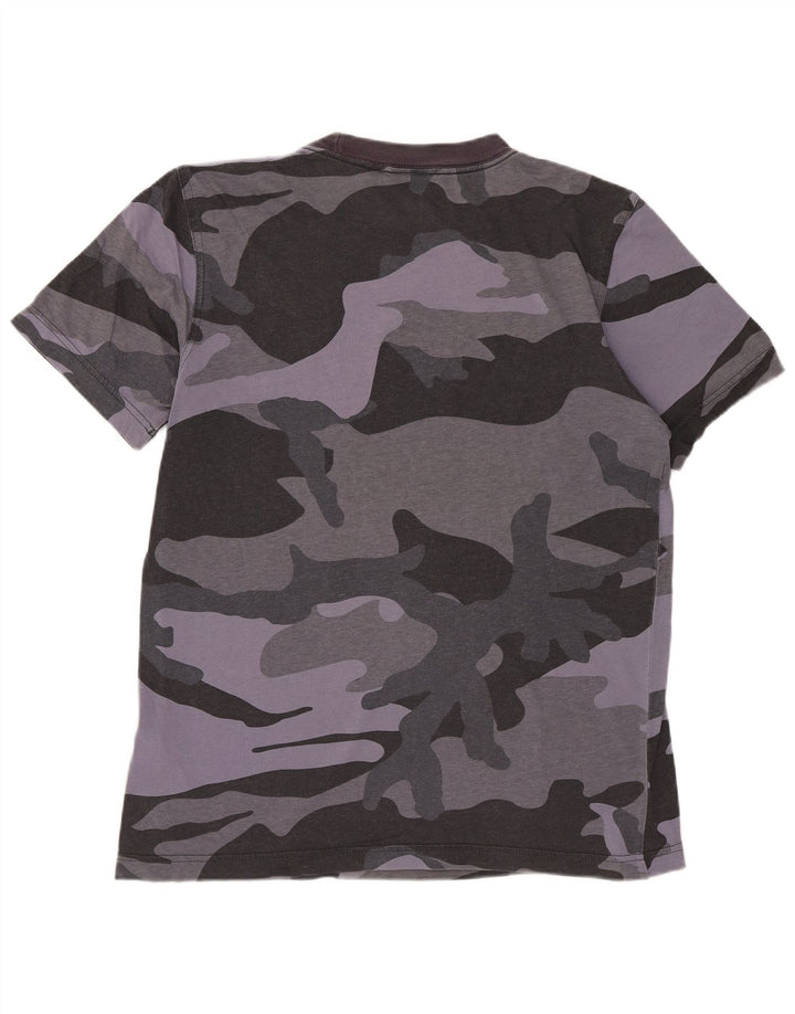 ADIDAS Mens Graphic T-Shirt Top XS Grey Camouflage Cotton