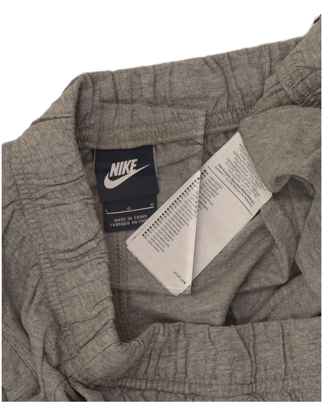 NIKE Mens Sport Shorts Large  Grey Cotton