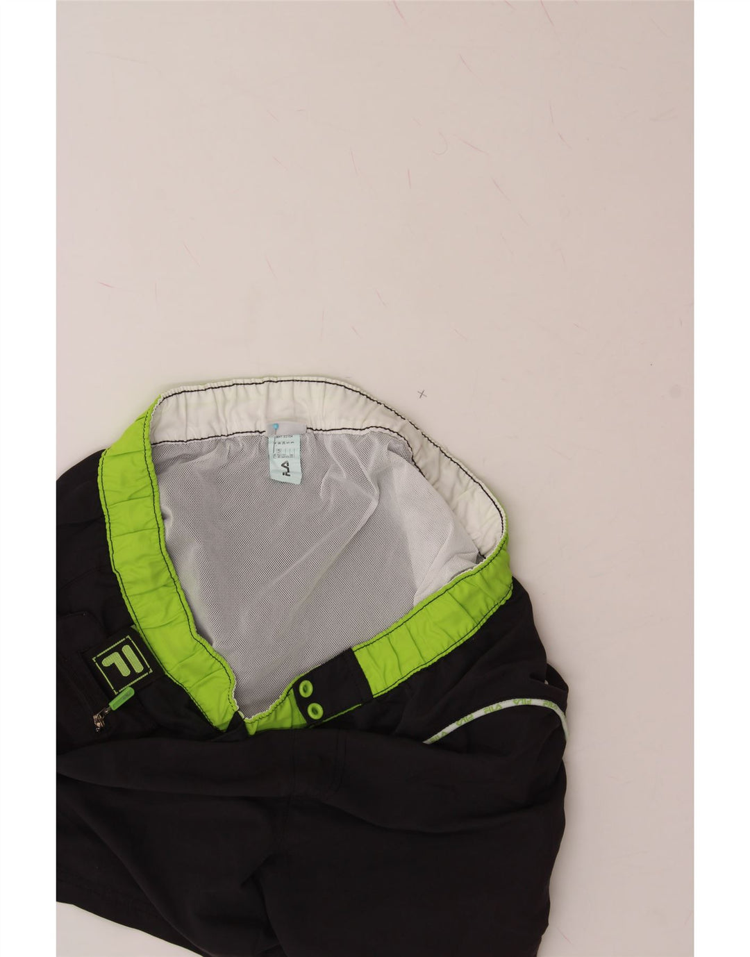 FILA Mens Graphic Swimming Shorts Medium  Black Colourblock Polyester Vintage Fila and Second-Hand Fila from Messina Hembry 