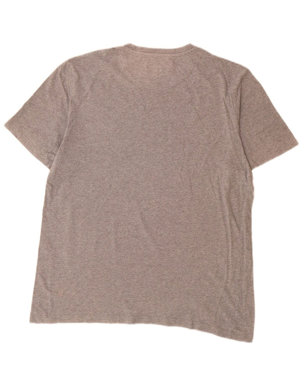 Lyle & Scott Mens T-Shirt Top Large Grey Cotton