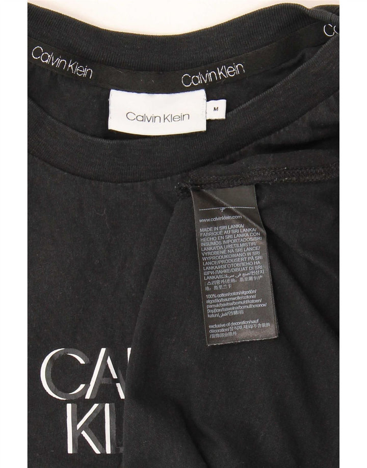 Calvin Klein Mens Graphic T-Shirt Top Medium Black Cotton