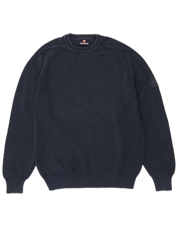 MURPHY & NYE Mens Sailmakers Crew Neck Jumper Sweater Medium Navy Blue