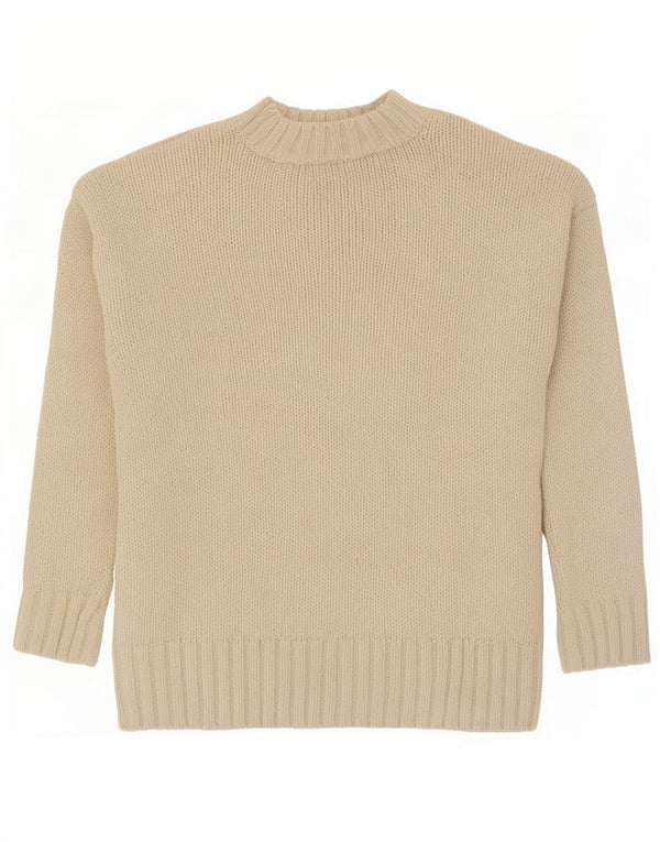 French Connection Mens Boat Neck Jumper Sweater XS Beige Polyamide