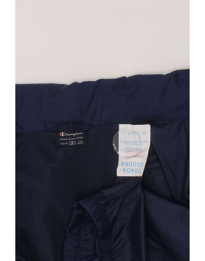 CHAMPION Boys Rain Jacket 7-8 Years Small  Navy Blue Polyamide Vintage Champion and Second-Hand Champion from Messina Hembry 
