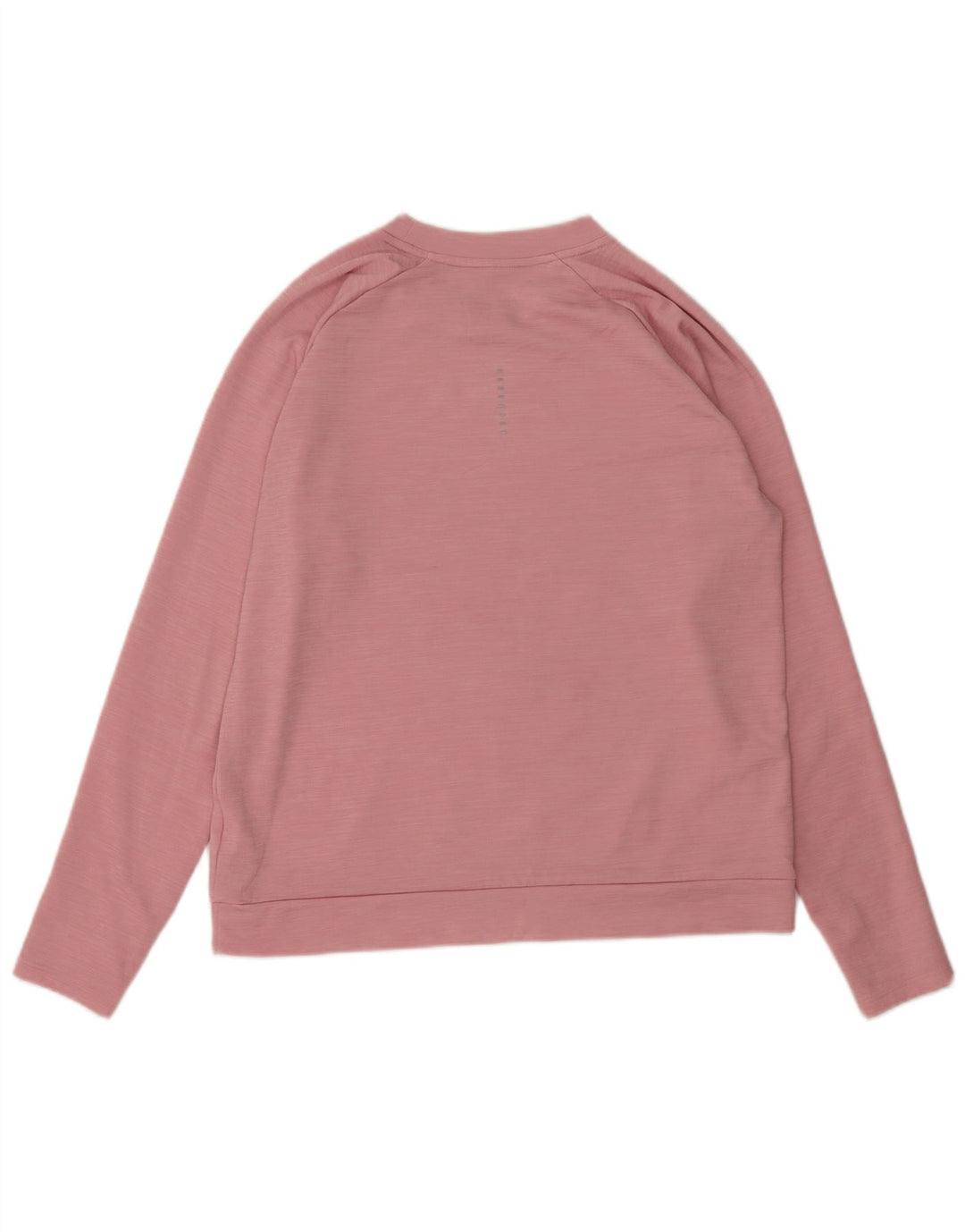 NIKE Womens Top Long Sleeve UK 14 Medium Pink Flecked Polyester