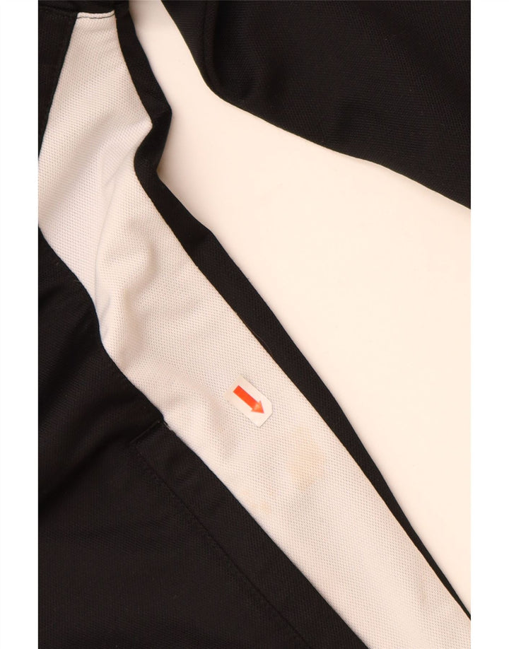 SPALDING Mens Hooded Tracksuit Top Jacket Large Black Colourblock