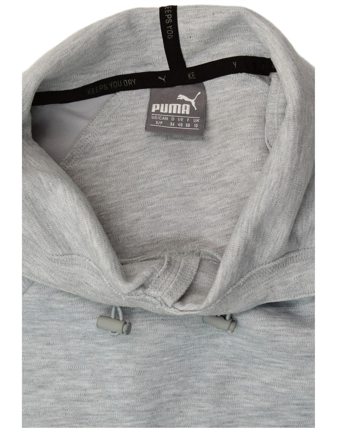 PUMA Womens Hoodie Jumper UK 10 Small  Grey