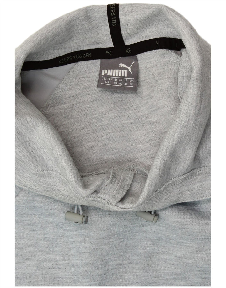 PUMA Womens Hoodie Jumper UK 10 Small  Grey