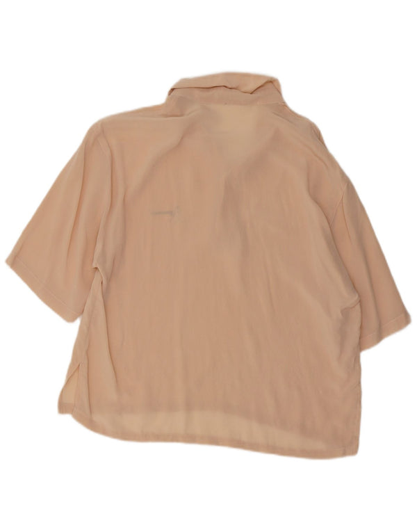 Pancaldi & B Mens Short Sleeve Shirt Size 15 1/2 39 Medium Beige