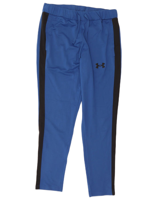 Under Armour Mens Tracksuit Trousers Large Blue Colourblock Polyester