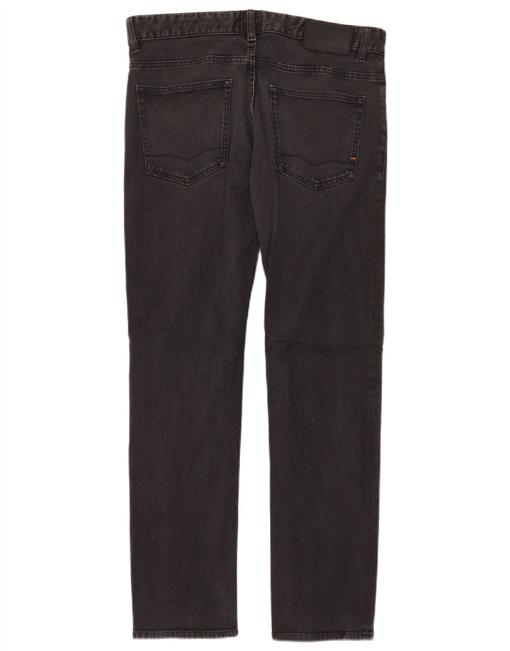 HUGO BOSS Mens Delaware Slim Jeans W32 L30 Black Cotton