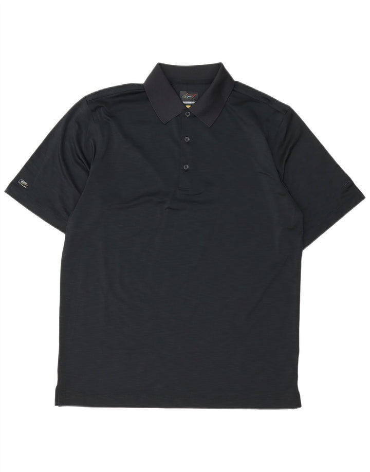 Greg Norman Mens Polo Shirt Small Black Polyester