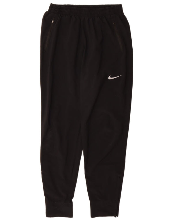 NIKE Mens Dri Fit Tracksuit Trousers Joggers Large  Black Polyester