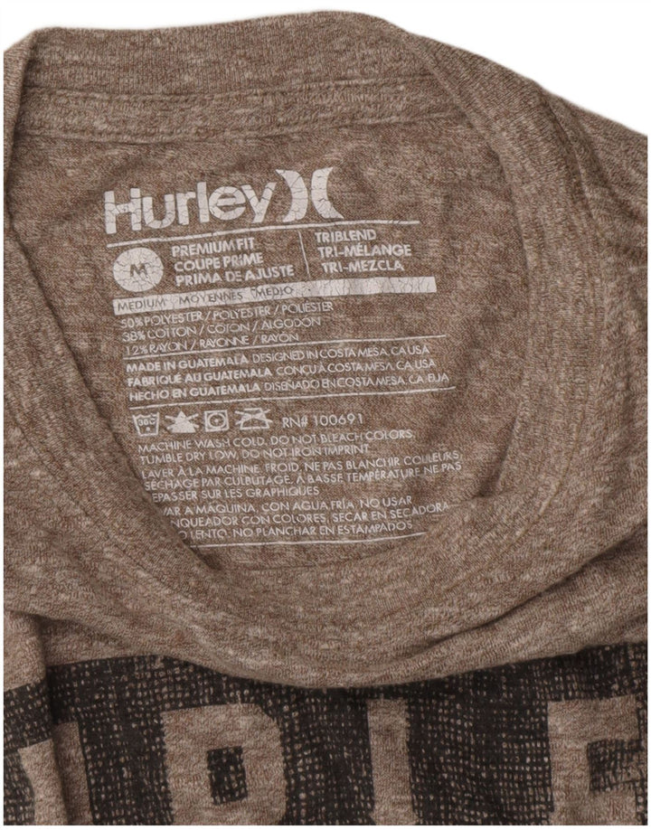 HURLEY Mens Premium Fit Graphic T-Shirt Top Medium Grey Flecked