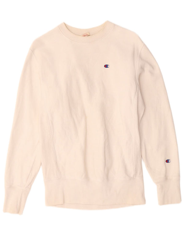 Champion Mens Sweatshirt Jumper Medium White