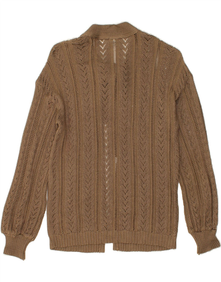 LUCIA Womens Cardigan Sweater UK 12 Medium Brown Viscose Vintage Lucia and Second-Hand Lucia from Messina Hembry 