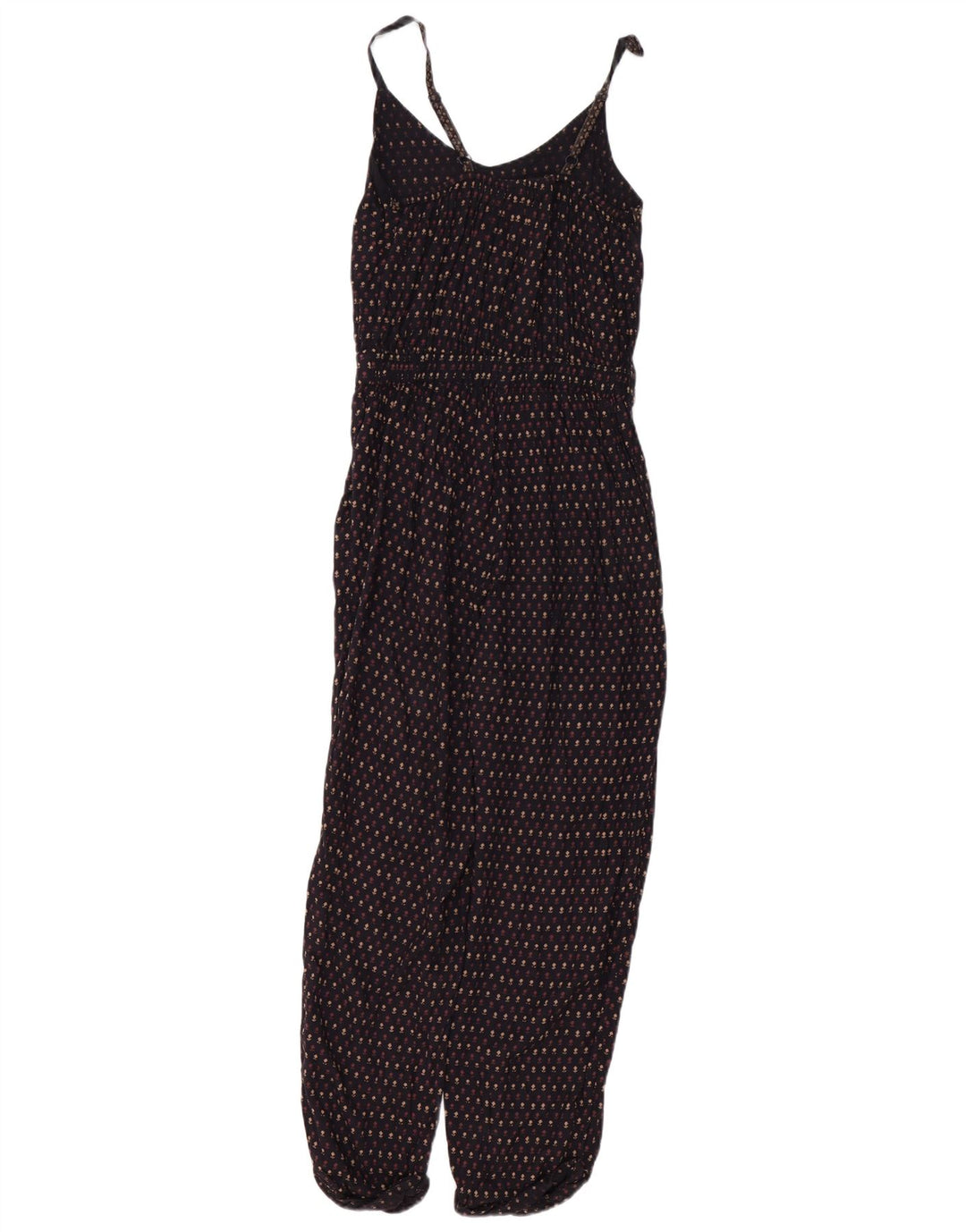 FAT FACE Womens Jumpsuit UK 6 XS Navy Blue Floral Viscose