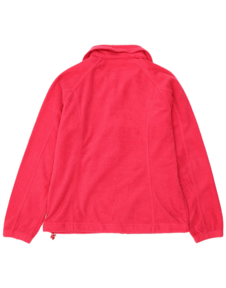 COLUMBIA Womens Fleece Jacket UK 16 Large Pink Polyester