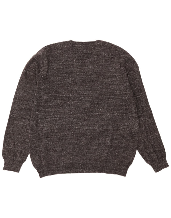 Polo Ralph Lauren Mens Crew Neck Jumper Sweater Large Grey Flecked Cotton