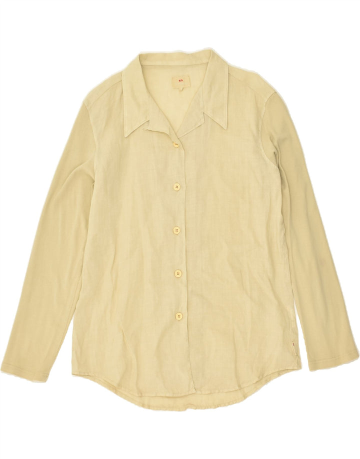 SUPERGA Womens Shirt IT 46 Large Beige Flax | Vintage Superga | Thrift | Second-Hand Superga | Used Clothing | Messina Hembry 