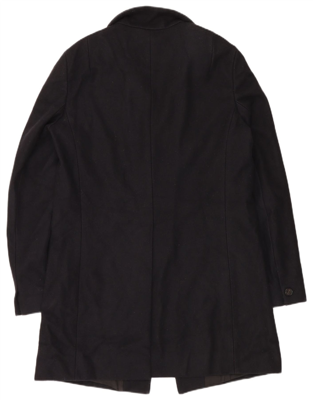 ALL SAINTS Mens Overcoat UK 40 Large Black Wool