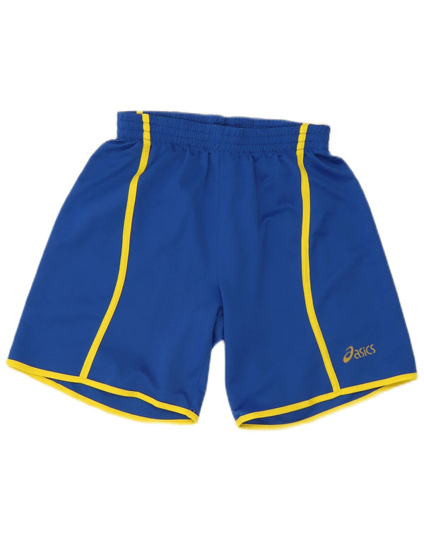 Asics Mens Sport Shorts Large Blue Colourblock Polyester