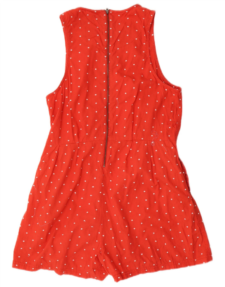 Superdry Womens Sleeveless Playsuit UK 14 Medium Red Spotted