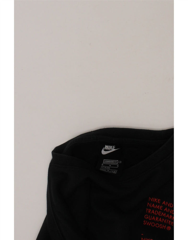 NIKE Boys Swoosh Graphic Sweatshirt Jumper 10-11 Years Medium  Black Vintage Nike and Second-Hand Nike from Messina Hembry 