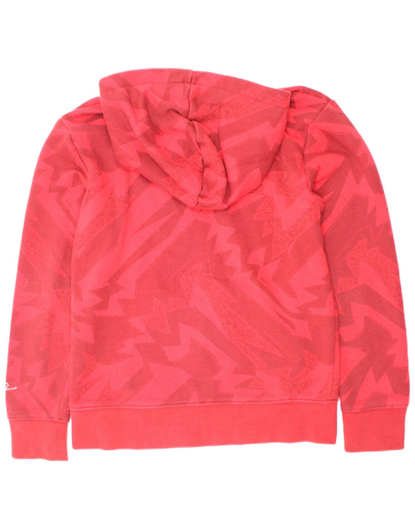 Jordan Boys Hoodie Jumper 10-11 Years Medium Red Geometric Cotton