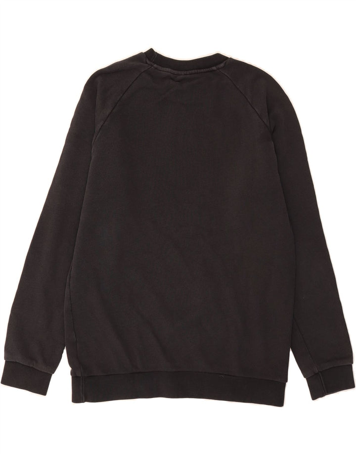 ADIDAS Mens Graphic Sweatshirt Jumper Small Black Cotton Vintage Adidas and Second-Hand Adidas from Messina Hembry 