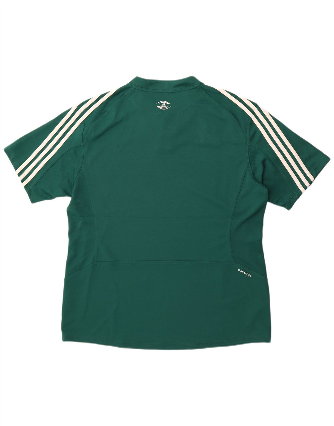 Adidas Mens Climacool T-Shirt Top 2XL Green Striped Polyester