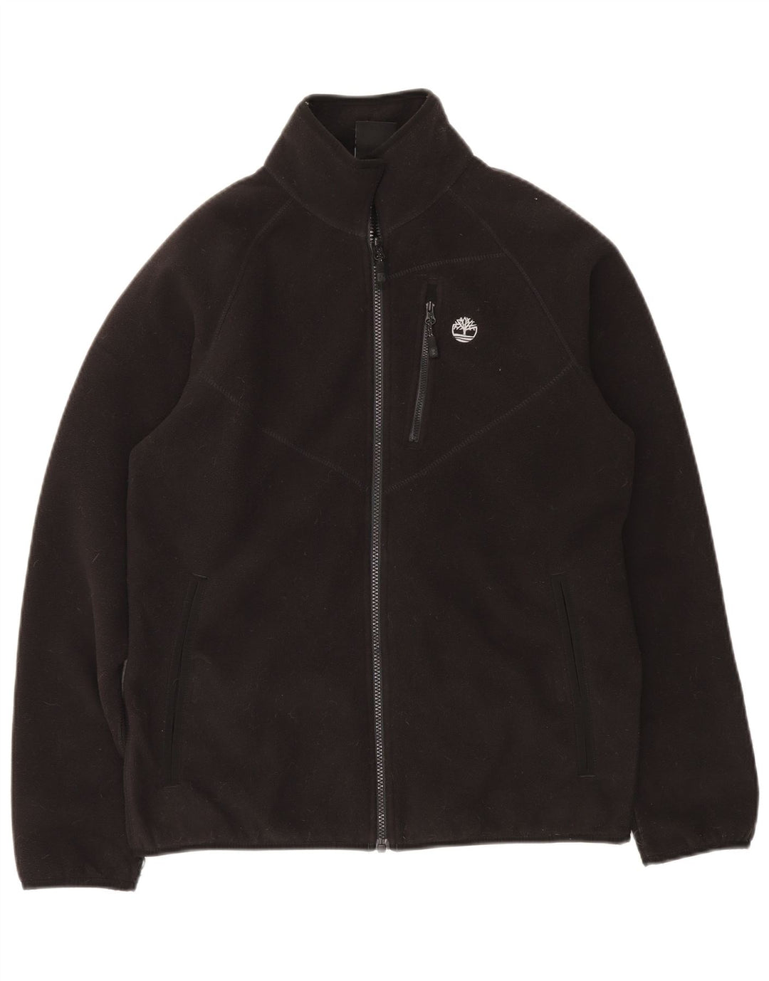 TIMBERLAND Womens Oversized Fleece Jacket UK 10 Small Black