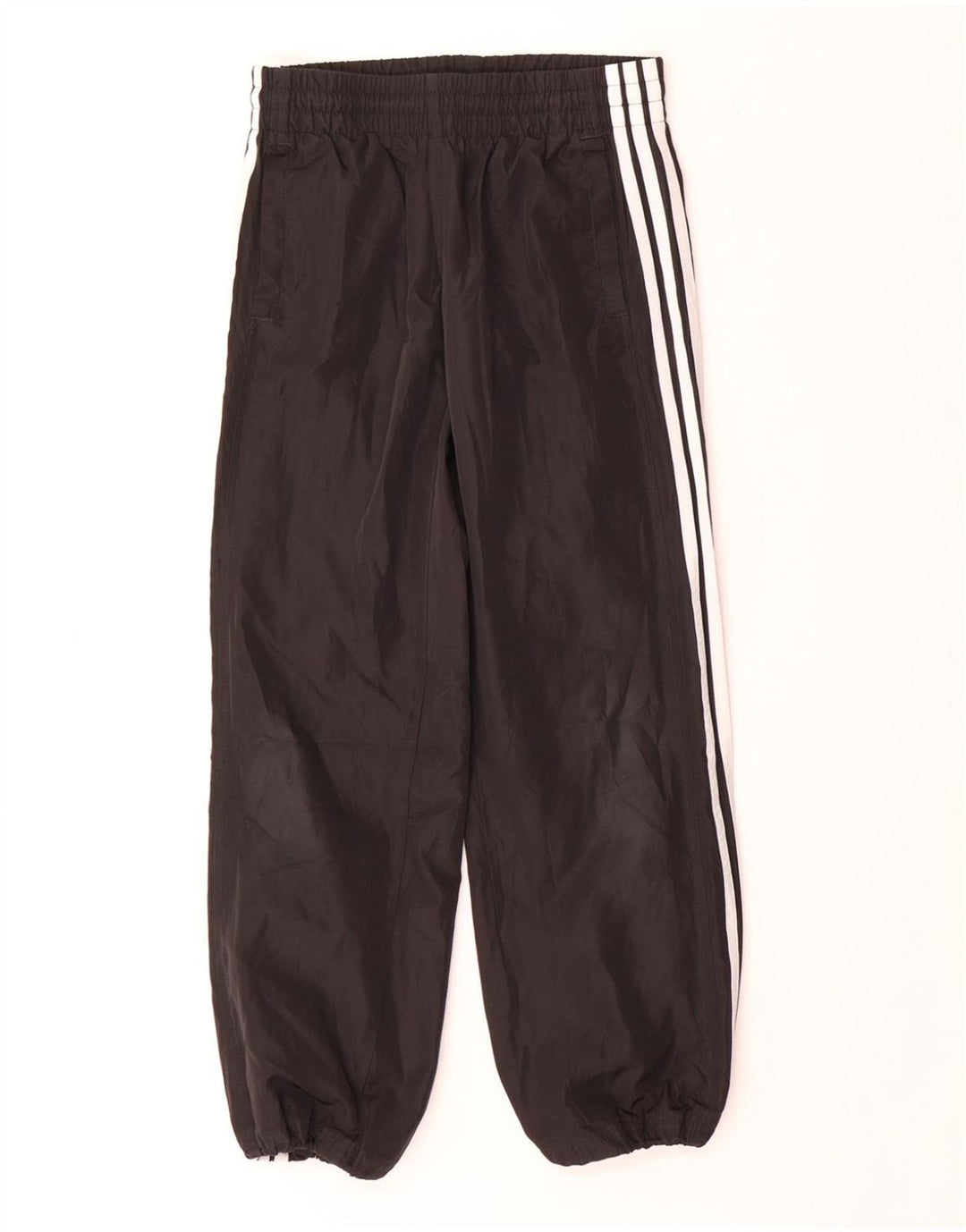 ADIDAS Girls Tracksuit Trousers Joggers 9-10 Years Black Polyester